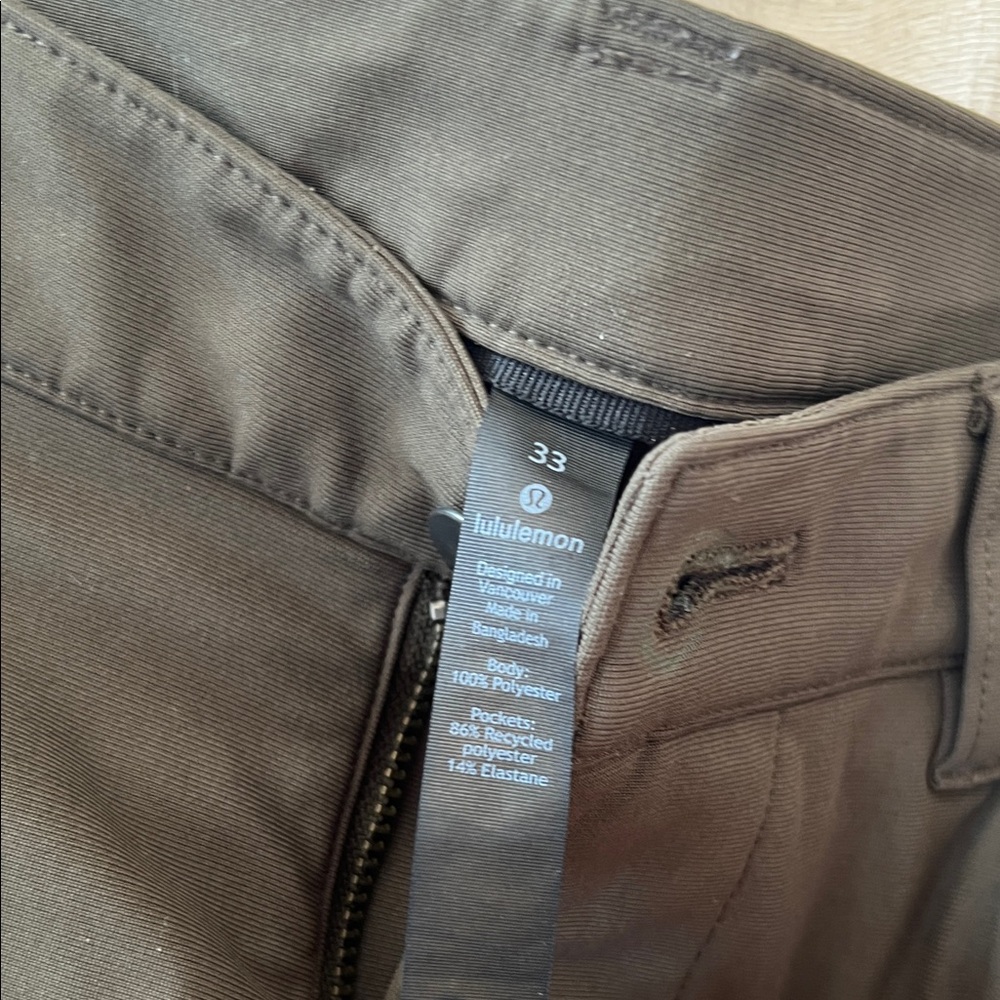 Lululemon Men's Olive Green ABC Pants - Picture 2 of 3